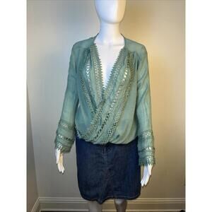 Fab’rik Green Lace Top